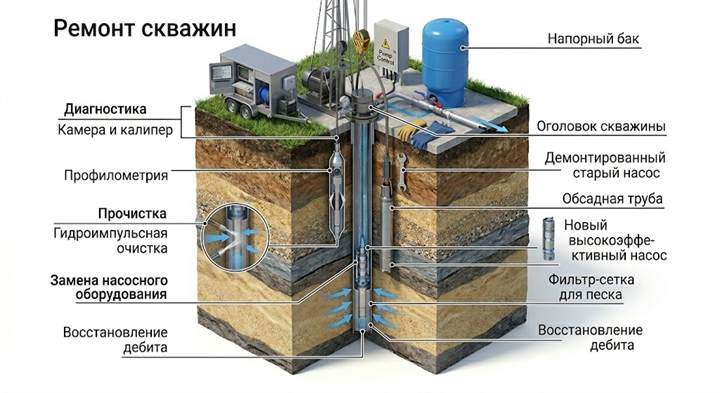 Ремонт скважин в Крымске